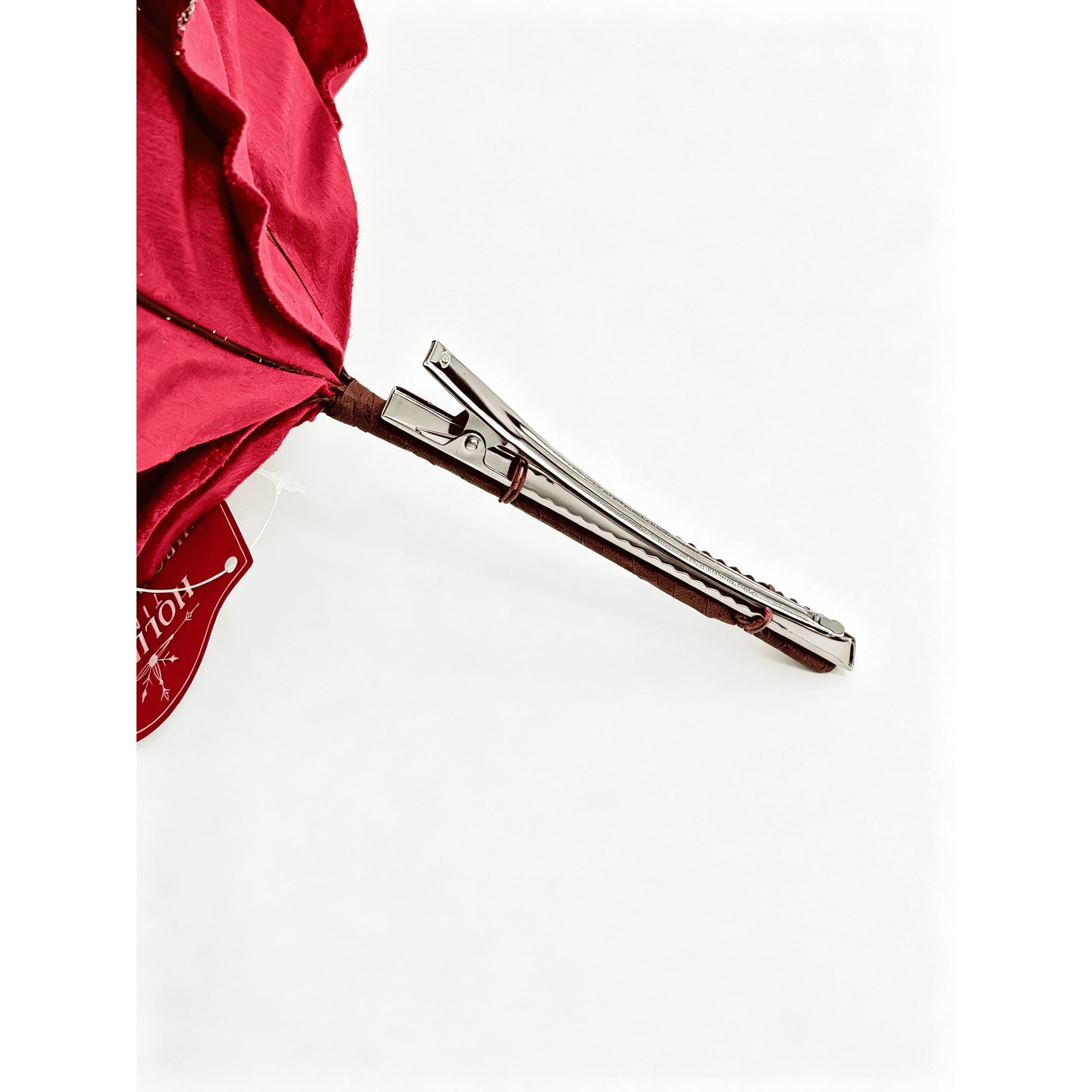 Red and Gold Glitter Poinsettia Christmas Clip Ornament, 18", by Holiday Time