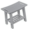 thumbnail image 3 of Banco de ducha, taburete, silla de baño, regalo con estante de almacenamiento y asa para sala de yoga Gris, 3 of 8
