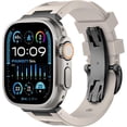 thumbnail image 2 of VeveXiao Luxury Rugged Band for Apple Watch Ultra 2 Band 49mm 45mm 44mm 42mm, Silicone Rubber Strap with Metal Connector & Folding Clasp for iWatch Ultra Series 9 8 7 6 5 4 3 2 1 SE Men, 2 of 6