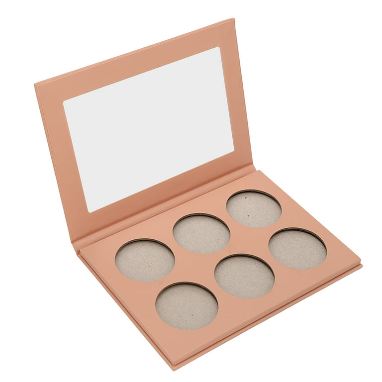 Makeup Palette, Empty Eyeshadow Palette with 6 Compartments DIY empty  bronzer blush palette container for makeup artists(tricolor)