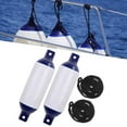 thumbnail image 1 of DYNWAVECA 2x Boat Fenders Boat Bumpers for Docking Portable Simple Installation Protective Boat Accessory for Yachts Pontoon Boat G2 Black Rope, 1 of 10
