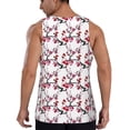 thumbnail image 3 of Fotbe Cherry Blossoms Pattern Men's Quick Dry Workout Tank Top Gym Muscle Tee Fitness Bodybuilding Sleeveless T Shirt Breathable Workout Shirt-3X-Large, 3 of 9