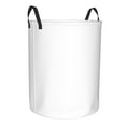 thumbnail image 2 of Circular Hamper Single Layer Laundry Basket Storage Basket Waterproof Single Layer Fabric With Handle Pe Support Strip White Small, 2 of 8