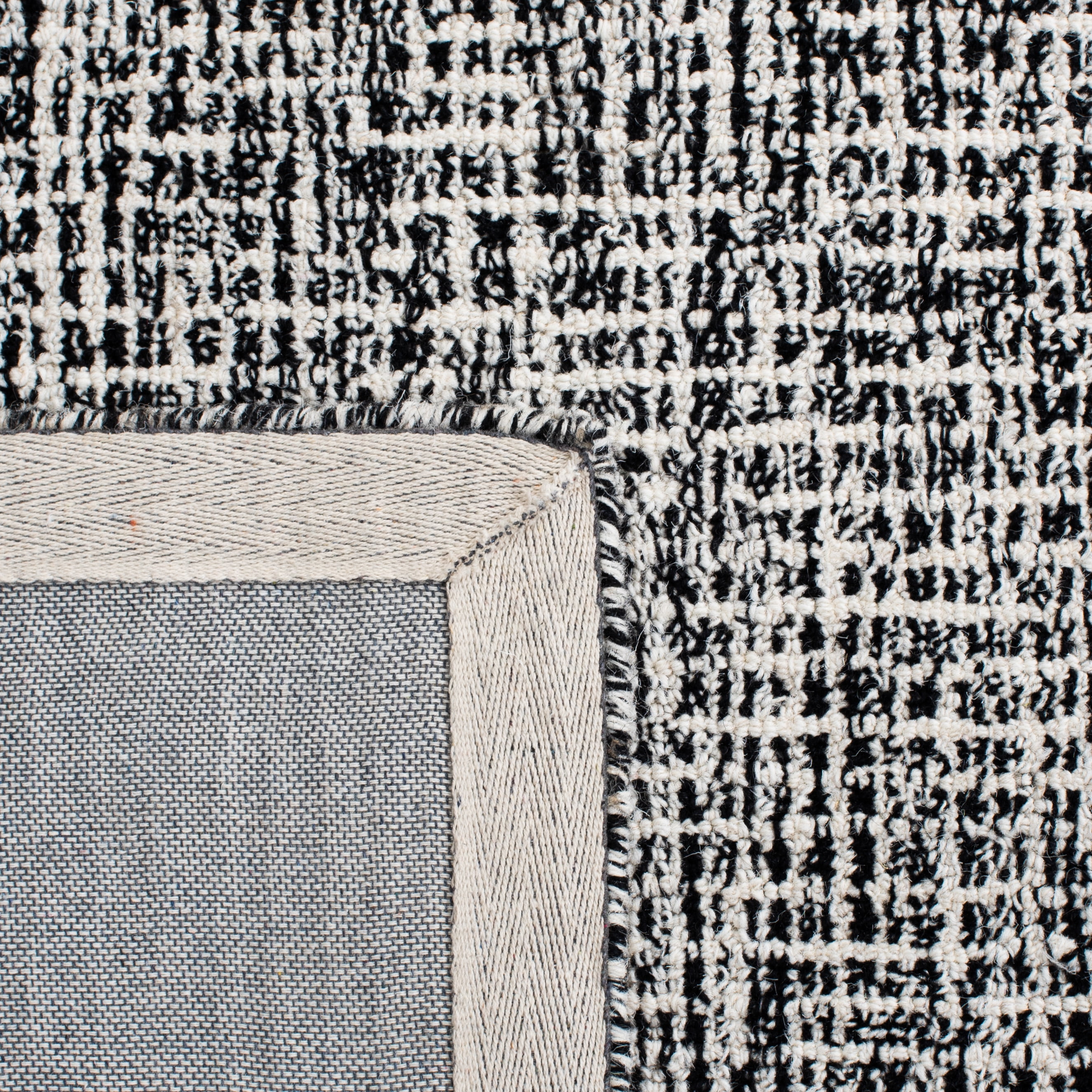 Safavieh Abstract Delia Distressed Wool Area Rug, Black/Ivory, 5' x 8'