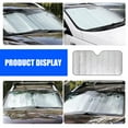thumbnail image 6 of Car Windshield Sun Shade, 55.1" x 27.5" Front Windshield Sunscreen Heat Shield, Universal Car Front Window Sun Protector Cover, Car Windshield Cooling Cover for Truck SUV Car (Silver), 6 of 7