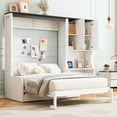 thumbnail image 3 of Newest Multi-Functional Murphy Bed with Sofa, Desk, , Storage Cabinet – Space-Saving Foldable Design, Full size, 3 of 9