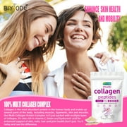 Multi Collagen Peptides Powder - 1 lb - Types I, II, III, V, X - with Biotin, Vitamin C & Hyaluronic Acid - Hydrolyzed Collagen for Skin, Hair, Nails & Joint Support