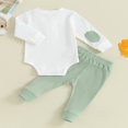 thumbnail image 4 of Baby Boys Pants Set  Long Sleeve Contrast Color Romper with Pants, 4 of 8