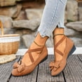 thumbnail image 3 of Rokment Women's Bow Wedge Strappy Ballet Flat for Ladies 2026 Spring Fall Suede Fashion Casual Pointed Toe Low Heel Slip on Dress Shoes B Size 7.5, 3 of 8