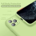 thumbnail image 4 of Designed for iPhone 11 Pro Max Case, Silicone Ultra Slim Shockproof Phone Case with Soft Anti-Scratch Microfiber Lining,[Enhanced Camera Protection], 6.5 inch, Tea Green, 4 of 12