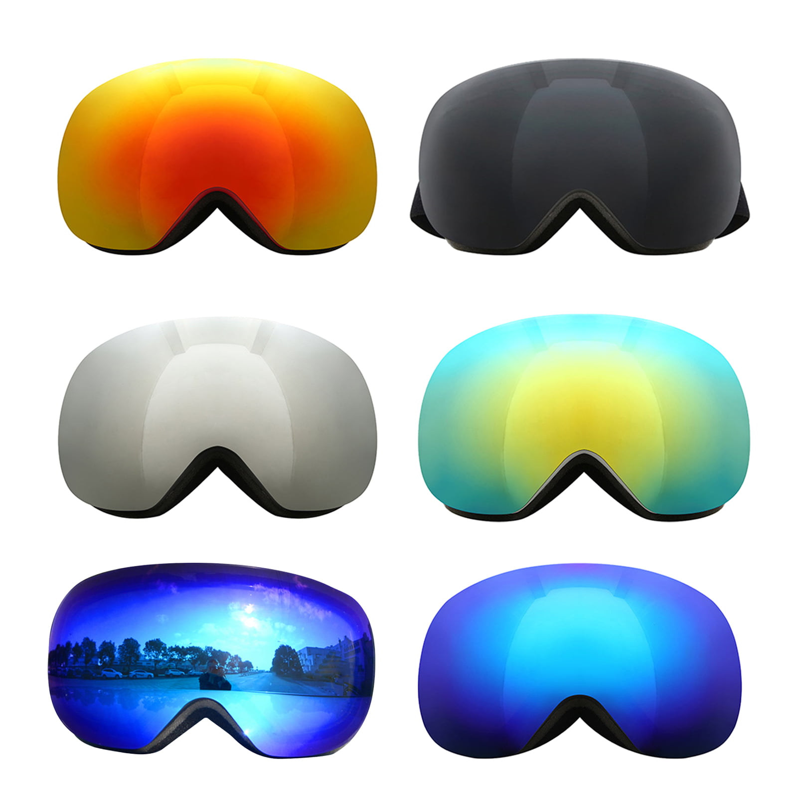 OhO 4K Smart Ski Goggles, WiFi Camera Snowboard Goggles with UV Protection,  Anti Fog （Men/Women）