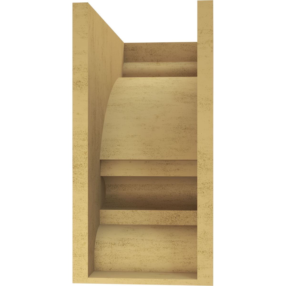 9"W x 18"D x 18"H Classic Diane Rough Cedar Woodgrain TimberThane Corbel, Primed Tan