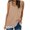 Khaki, variant on Giftesty Women's Solid Color Square Neck Lace Vest Blouse T-Shirt Tops