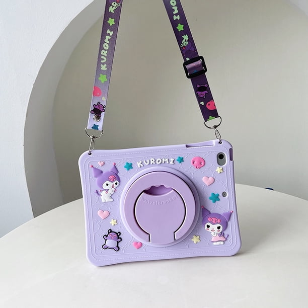 TV Robot Kuromi Funda A Prueba De Golpes Con Soporte Giratorio Protectora Para ipad mini air pro 1 2 3 4 5 6 7 8 9 10 9.7 10.2 10.5 10.9 11 2017 2018 2019 2020 2021 2022