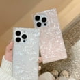 thumbnail image 4 of Mother of Pearl Glitter  Phone Case for iPhone 13 Pro, Edge Design Shiny Bling Sparkle Slim Glossy Trendy Flexible Protective Girly 13pro Cover 6.1 Inch,Opal Shell, 4 of 11