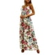 thumbnail image 1 of Falda larga para mujer con cuello en V y estampado bohemio con tirantes y cordones sin mangas Pompotops  qwe13331, 1 of 7