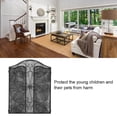 thumbnail image 4 of Minhui Large Size Retro Wrought Iron Casting Fireplace Screen Flower Pattern Fireplace Guard for Home 50*35.8in, 4 of 16