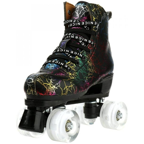 HHHC Leather Roller Skates Unisex High Top Shoes Design Double Row Classic Premium Roller Skates for Women and Men