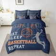 thumbnail image 2 of Castle Fairy Boys Girls Eat Sleep Basketball Bedding Comforter Set 7-Piece,Ball Gamer King Bedding Sets,Sport Theme Ultra Soft Bed Sheets,Luxury Bedroom Decor,Reversible, 2 of 8