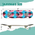 thumbnail image 2 of 31'' Complete Skateboard 7 Layer Canadian Maple Double Kick Deck Skateboards creative poster donuts donuts blue flat lay Skate Board for Beginner Adult Gifts, 2 of 5