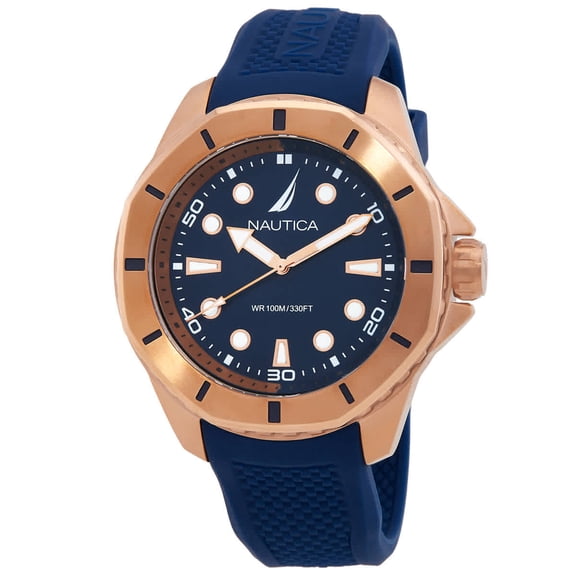 Nautica Koh May Bay Blue Silicone Mens Watch