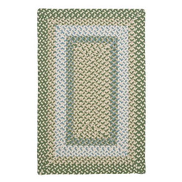 Colonial Mills Rug MG19R048X072R Montego - Lily Pad Green 4 ft. x 6 ft. Braided Rug