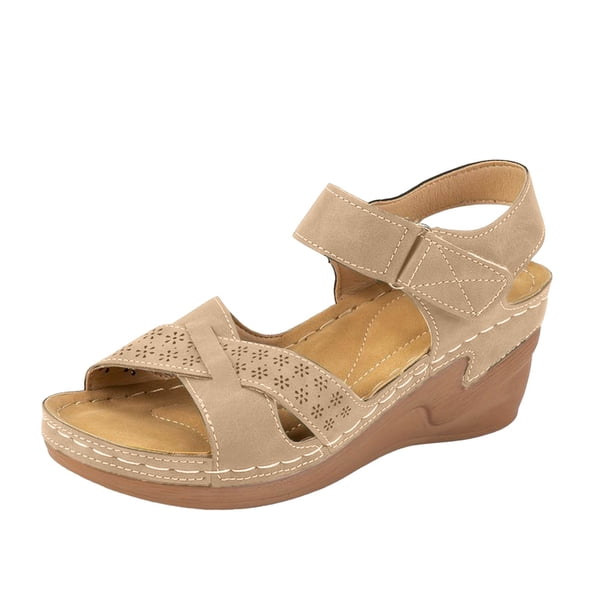 Bmisegm Cool Slippers Female Soft Soled Non Slip Wear Resisting Flat Beach Flops Lady Sandals Women Slippers Womens Sandals Summer Beige 7