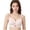 Pink, variant on Bra With Gathered Cups For Sagging Featuring Soft Jelly Like Support Non Underwire Double Adjustable Straps, S, Light Yellow