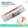 thumbnail image 4 of Cylindrical Pillow Decorative Neck Roll Pillow with Removable Washable Cover Roll Pillow for Knee Leg Neck A Gray-white Cat, 4 of 7