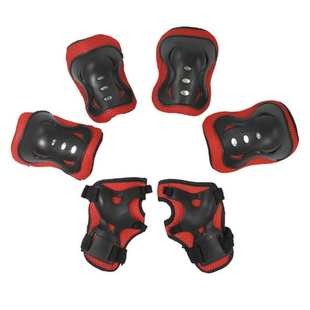 - Unique Bargains 6Pcs Sports Supplies Wrist Guard Knee Elbow Pads Protective Gear Set for