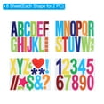 thumbnail image 3 of Letters Numbers Kit 4 Inch, 8 Sheet Self-Adhesive Alphabet Stickers Larger Number Sticker Decal, Colorful, 3 of 7