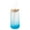 Light Blue, variant on 16oz Sublimation blank glass Jar Cans ombre gradient Tumblers (Includes Bamboo Lid  Straw)