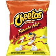 (4 pack) (4 Pack) Cheetos Crunchy Flamin' Hot Cheese Flavored Snacks, 3.5 oz Bag