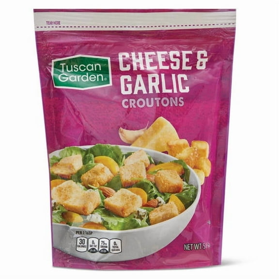 Tuscan Garden Cheese and Garlic Croutons, 5 oz - (Pack of 1)