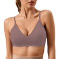 thumbnail image 2 of Prolriy High Impact Sports Bras for Women, Women's Solid Color Underwire Breathable Detachable Cotton Cup French Sexy Sports Bra Workout Tops for Women Purple L, 2 of 4