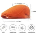 thumbnail image 2 of Men's Mesh Flat Cap Breathable Summer Newsboy Hat Beret Ivy Cap Irish Cabbie Gatsby Driving Hunting Hats, 2 of 6