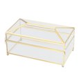 thumbnail image 2 of Paper Tissue Box, Durable Decorative Glass Napkin Storage Box Fashionable Elegant Transparent  For Wedding For Home, 2 of 8