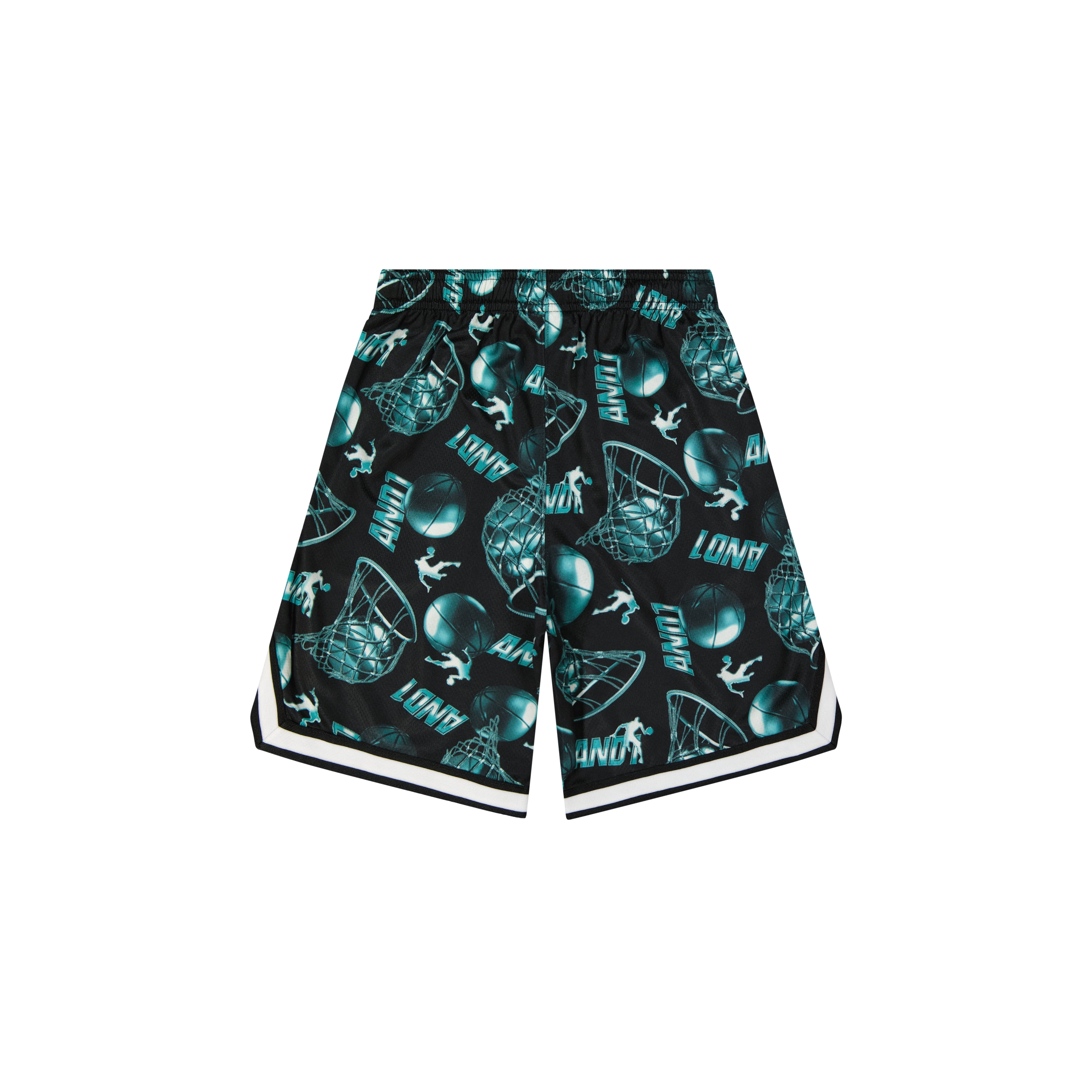 AND1 Boy's Athletic Platinum Short, 7" Inseam, Sizes 4-18