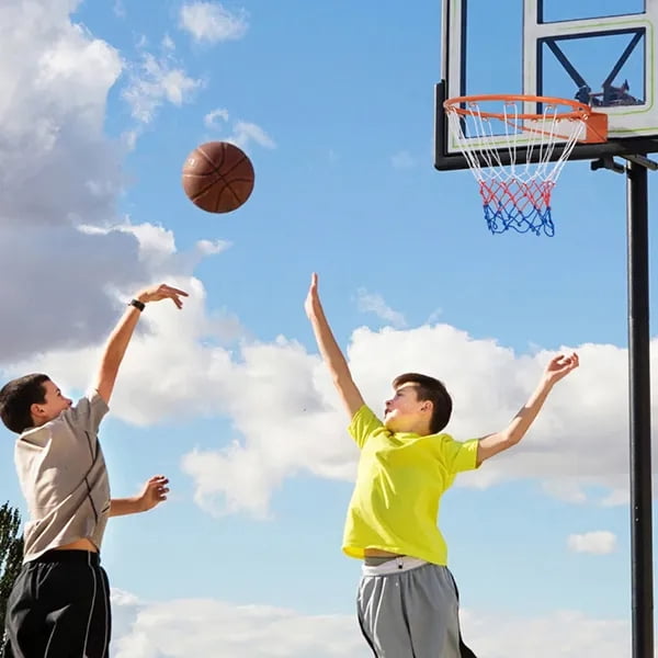 19.5"×16"×3" 15 Inch Basketball Rim Replacement, Heavy Duty Metal Hoop with All Weather Net & Mounting Hardware for Indoor Outdoor