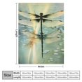 thumbnail image 4 of Chilfamy Fall Decor Dragonfly Flannel Throw Blanket for Sofa Couch, Cozy Lightweight All Seasons Travel Outdoor Blanket, Soft Desk Chair Blanket 40x50in, 4 of 6