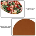 thumbnail image 5 of Christmas Elegant Microfiber Leather Round Coasters (6PCS) – 11x11 cm/4.3x4.3 in Set for Drinks, Table , Home Decor, 5 of 6