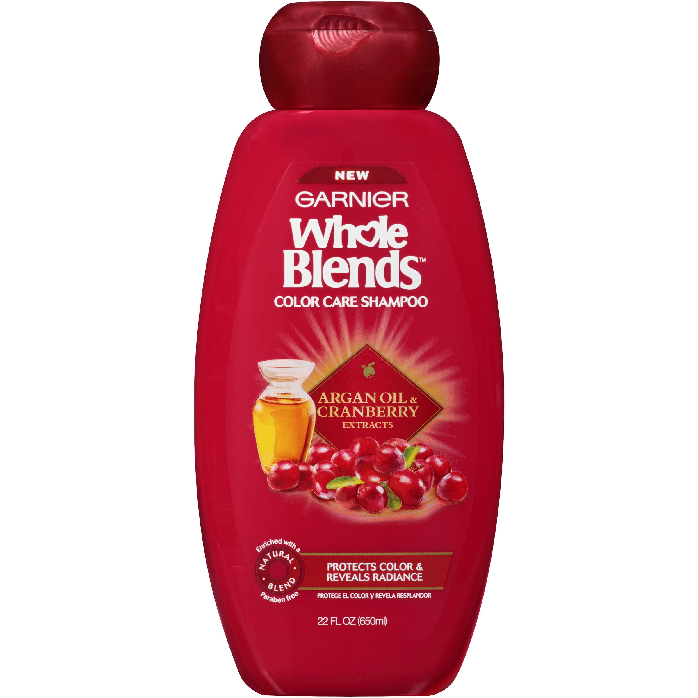 Garnier Whole Blends Shampoo with Argan Oil & Cranberry Extracts 22 FL OZ