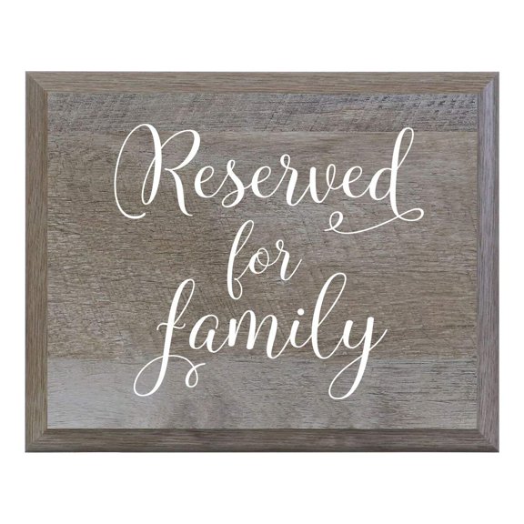 Reserved For Family Wooden Decorative Wedding Party sign (8x10)