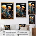 thumbnail image 4 of Designart "Drifting Yellow Jellyfish" Animals Framed Wall Art - Coastal Yellow Coastal Animal Entryway Framed Wall Art, 4 of 6