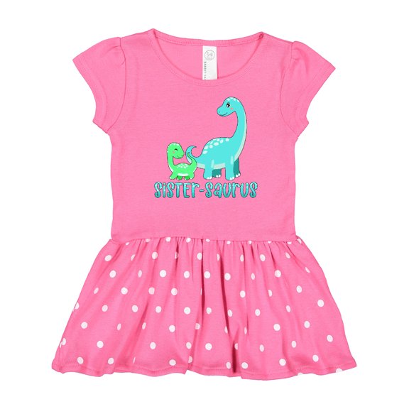 Inktastic Sister-saurus Cute Brontosaurus Family Gift Baby Girl Dress