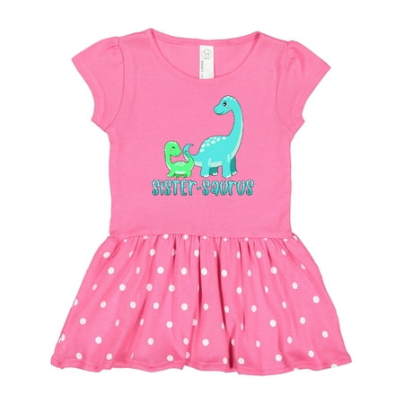 

Inktastic Sister-saurus Cute Brontosaurus Family Gift Baby Girl Dress