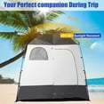 thumbnail image 4 of GVDV Camping Shower Tent, 2 Rooms Oversize Outdoor Portable Shelter, Privacy Tent with Detachable Top, 87" x 47" x 87", 4 of 9