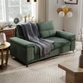 thumbnail image 3 of 71" Modern Loveseat Sofa 2 Seat Chenille Couch Adjustable Armrest for Living Room Small Spaces Green, 3 of 10
