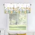 thumbnail image 3 of Jbralid Spring Wildflowers Polyester Curtain Valance for Windows, Watercolor Floral Window Treatments 1 Panel for Kitchen Windows Bathroom Bedroom,54 x 18 inch, 3 of 5