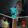 thumbnail image 2 of Children's LED Night Light, 3D Dragon Illusion Lamp for Bedroom Decor, Remote-Controlled 16-Color Changing, Perfect as a Christmas or Birthday Gift, 2 of 7